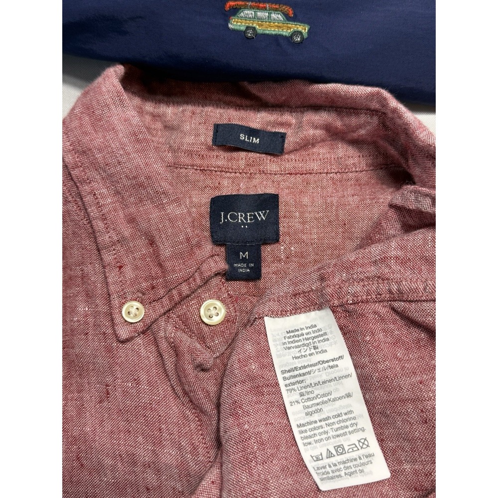J. Crew Linen Blend Slim Fit M Shirt & POLO Ralph Lauren Wagon Swim Trunks Sz M - Picture 8 of 16